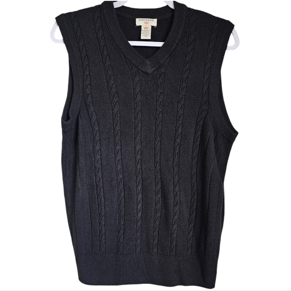Dockers Black V-Neck Sweater Vest